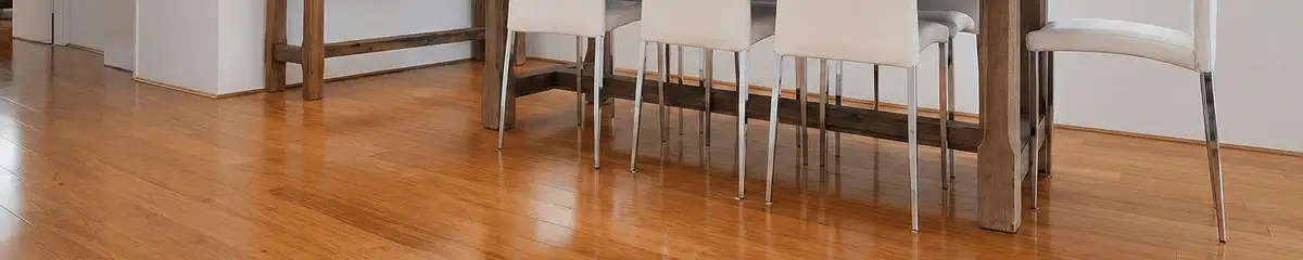 Professionally installed and refinished bamboo flooring in a residential home, showcasing smooth finish and natural wood tones in Seattle, WA