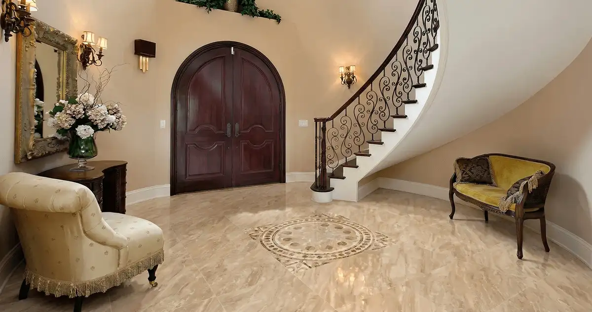 Entrance hall with professionally installed ceramic tile flooring in Seattle WA