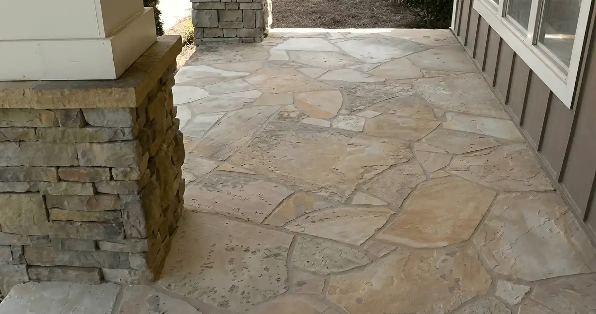 House entrance with professionally installed stone flooring in Seattle WA