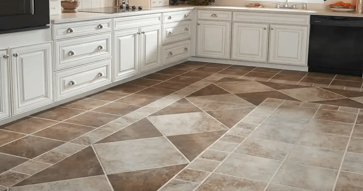 Kitchen with white cabinets and a professionally installed tile floor in Seattle, WA